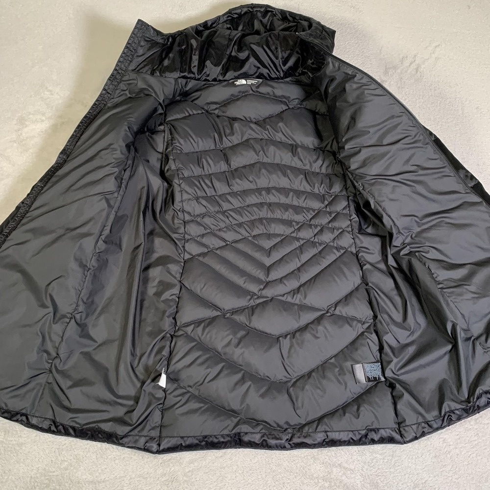 The North Face Jacket Womens Medium Black 550 Down Hooded Puffer Quilted Warm - Picture 10 of 14